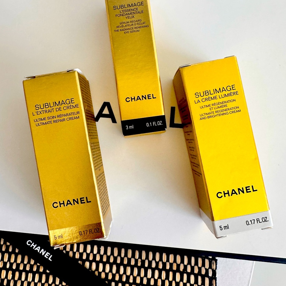 CHANEL SUBLIMAGE extrait le cream, Sublimage Lumiere and eyes bundle gift